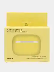 Желтый чехол для наушников AirPods Pro 2, силиконовый