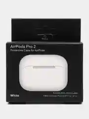 Белый чехол для наушников AirPods Pro 2, силиконовый