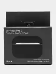 Черный чехол для наушников AirPods Pro 2, силиконовый