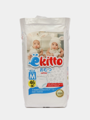 Подгузники-трусики Ekitto,3 размер М,для детей от 5-10 кг,ночные, японские памперсы, 46 шт