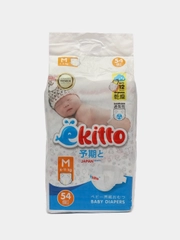 Подгузники Ekitto 3 размер M для новорожденных от 6-11 кг ночные памперсы премиум 54 шт