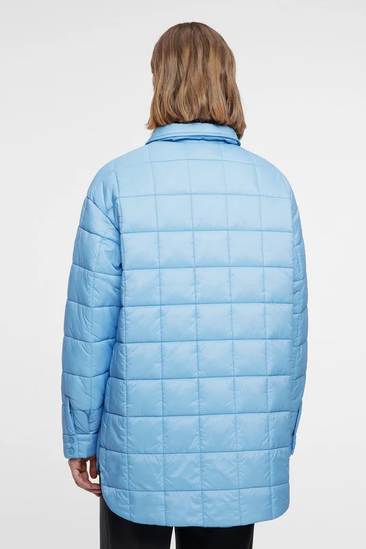 Голубой куртка-рубашка oversize стеганая утепленная женская befree