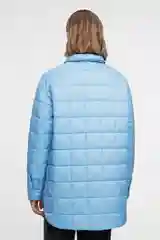 Голубой куртка-рубашка oversize стеганая утепленная женская befree