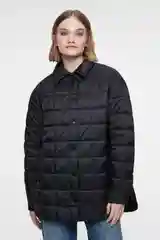 Черный куртка-рубашка oversize стеганая утепленная женская befree