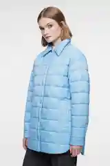 Голубой куртка-рубашка oversize стеганая утепленная женская befree