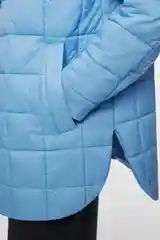 Голубой куртка-рубашка oversize стеганая утепленная женская befree