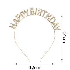 Ободок на день рождения с надписью Happy Birthday