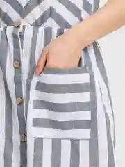 Зеленый платье женское, в полоску