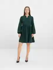 Зеленый платье женское повседневное, однотонное