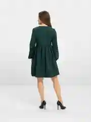 Зеленый платье женское повседневное, однотонное