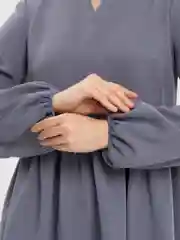Серый платье женское повседневное, однотонное