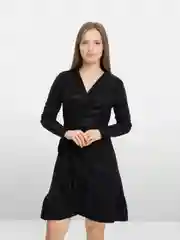 Черный платье женское вечернее с блестками, на запах
