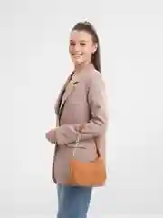 Коричневый сумка вельветовая, с цепочкой