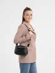 Черный женская сумка на плечо из натуральной кожи
