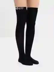 Угольный женские гольфы, высокие