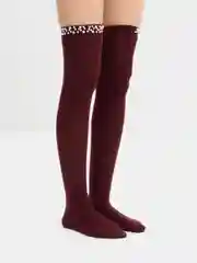 Багровый женские гольфы, высокие