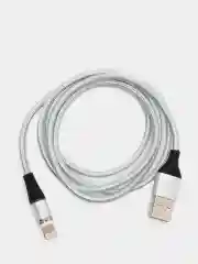 Серебряный магнитный кабель c разъемом-коннектором (Type-C, Micro-USB, Lightning)