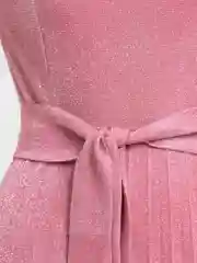 Розовый платье вечернее женское, плиссе, длинное