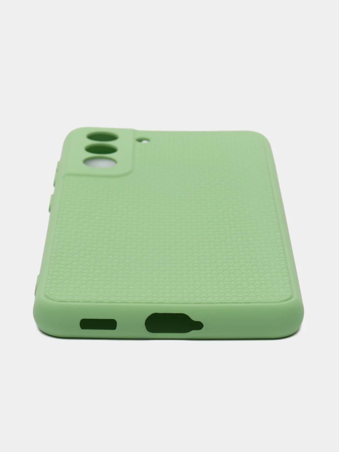 Желтый чехол накладка силиконовый мягкий Samsung Galaxy S21