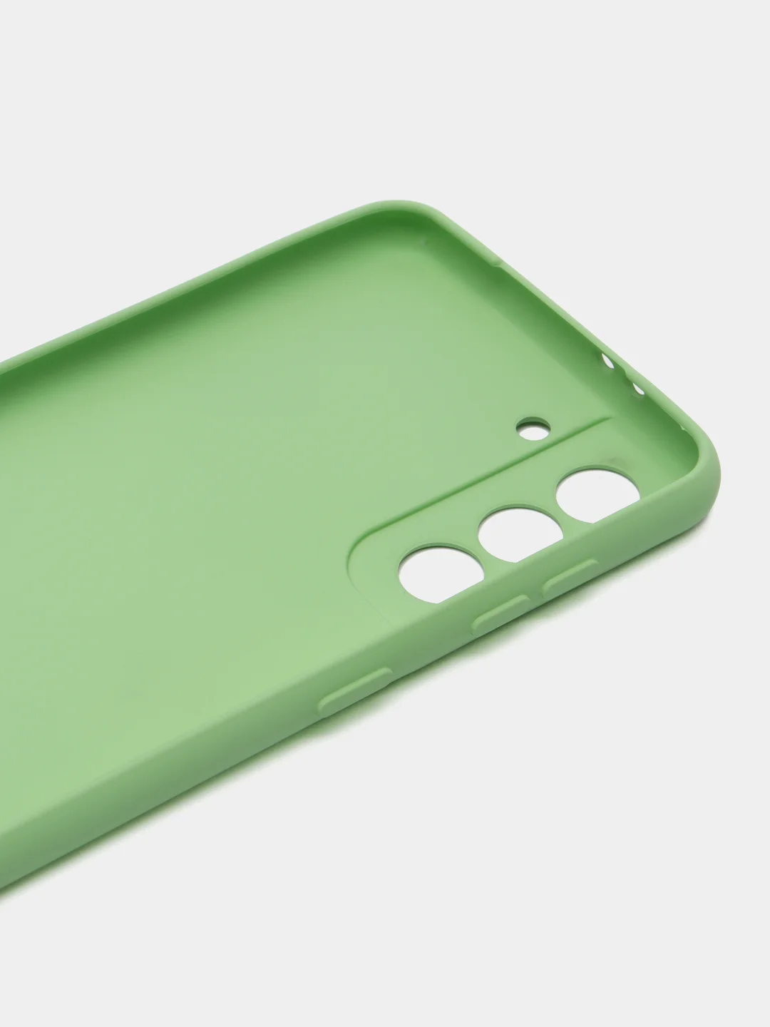 Желтый чехол накладка силиконовый мягкий Samsung Galaxy S21