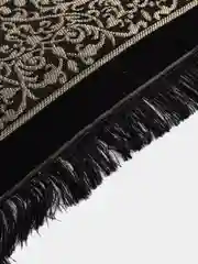 Черный читай-коран / мусульманский подарочный набор "Тубус": Турецкий коврик для намаза, четки