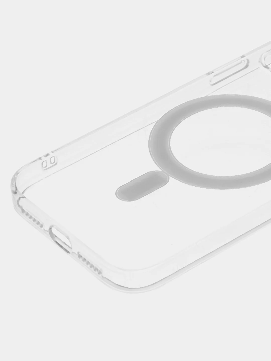 Прозрачный силиконовый чехол на Айфон iPhone 14 Max, чехол для айфон с MagSafe (Магсейф)