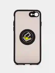 Черный чехол противоударный iPhone 7, iPhone 8, SE 2020 с магнитом и кольцом