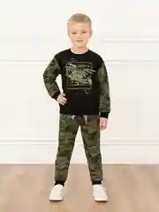 Зелёный хаки костюм для мальчика Утенок хаки