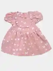 Пастельно-коралловый платье детское с коротким рукавом, хлопок