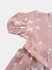 Молочный платье детское с коротким рукавом, хлопок