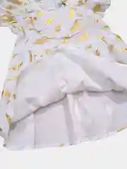 Белый платье детское с коротким рукавом, хлопок