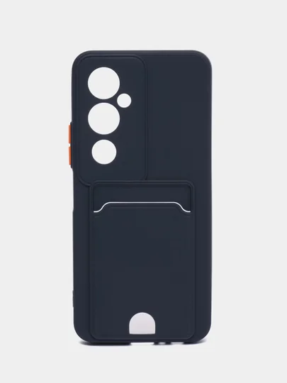 Лавандовый чехол TECNO POVA 4 PRO с защитой камеры и карманом для пластиковой карты