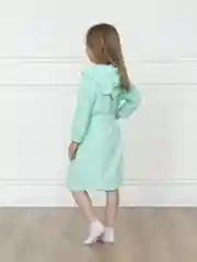 Мятный халат детский Утенок с капюшоном для бассейна, бани, на море