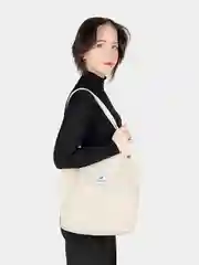 Молочный шоппер женский, вельветовый, хлопок