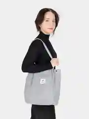 Серый шоппер женский, вельветовый, хлопок