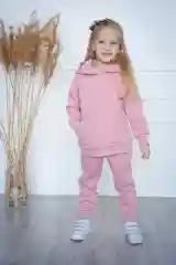Розовый костюм спортивный детский, утепленный