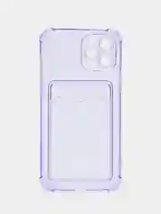 Лавандовый чехол для iPhone 12 Pro, с карманом для карт