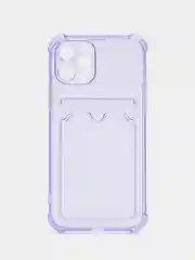 Лавандовый чехол для iPhone 12 Pro, с карманом для карт