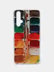 Бордовый чехол на Honor 20/Huawei Nova 5T / Хонор 20 прозрачный, с рисунком, защита камеры