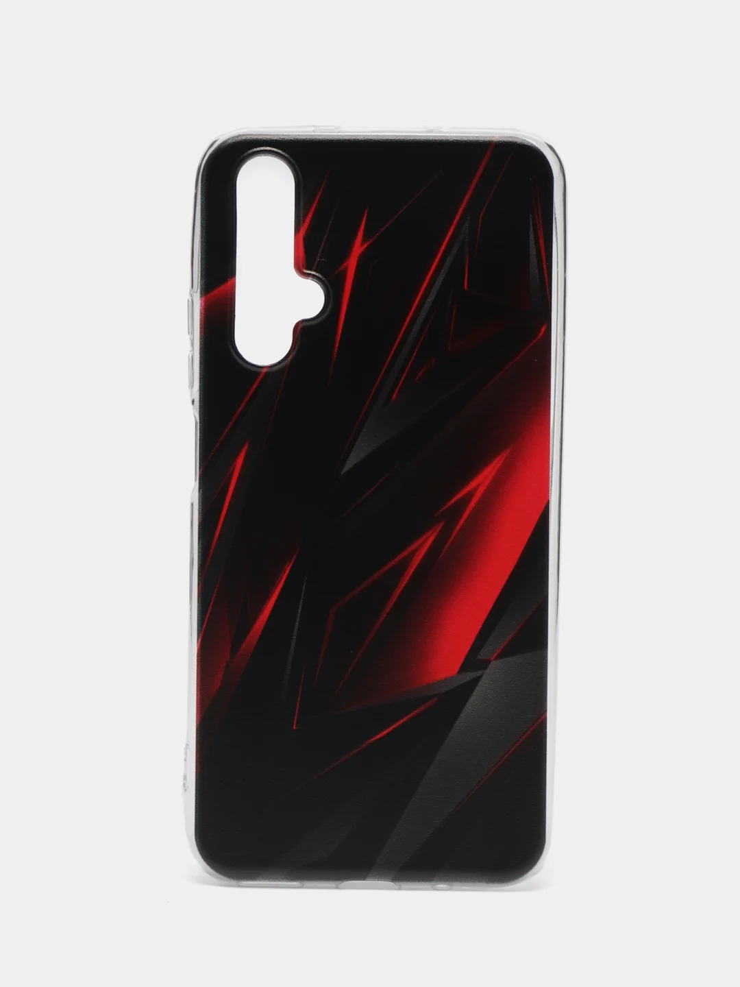 Красный чехол на Honor 20/Huawei Nova 5T / Хонор 20 прозрачный, с рисунком, защита камеры