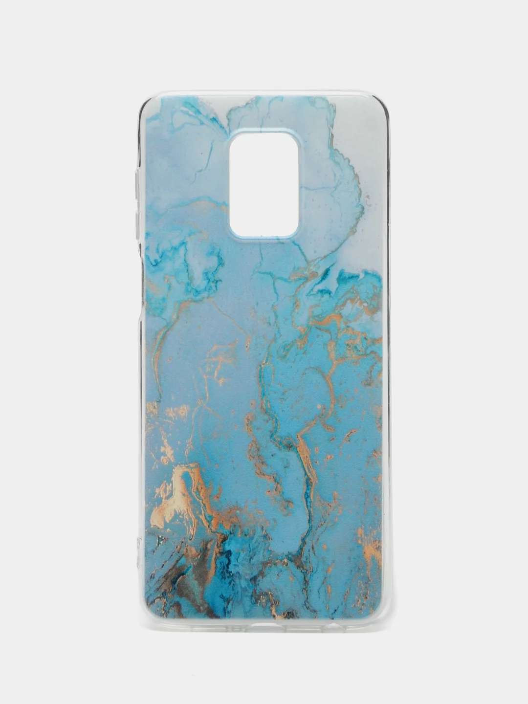 Светло-синий чехол на Xiaomi Redmi Note 9S/9 Pro / Сяоми Редми Нот 9S/9 Про прозрачный, с рисунком