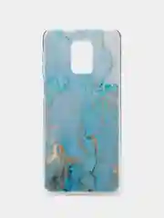 Светло-синий чехол на Xiaomi Redmi Note 9S/9 Pro / Сяоми Редми Нот 9S/9 Про прозрачный, с рисунком