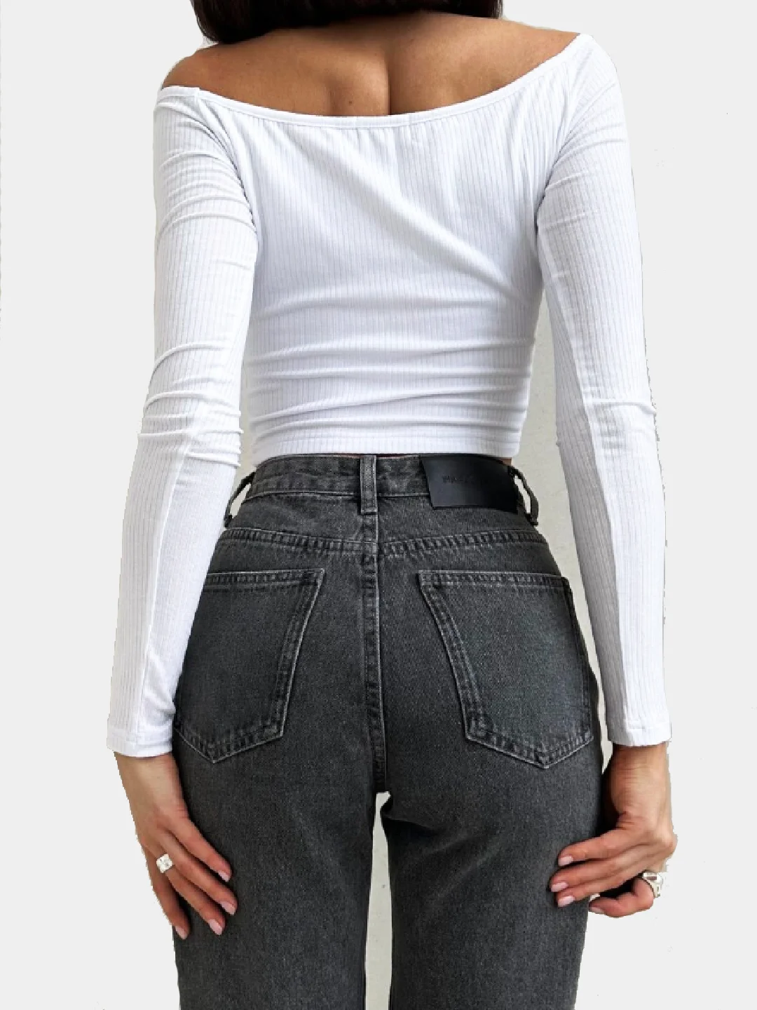 Черный джинсы МОМ fit