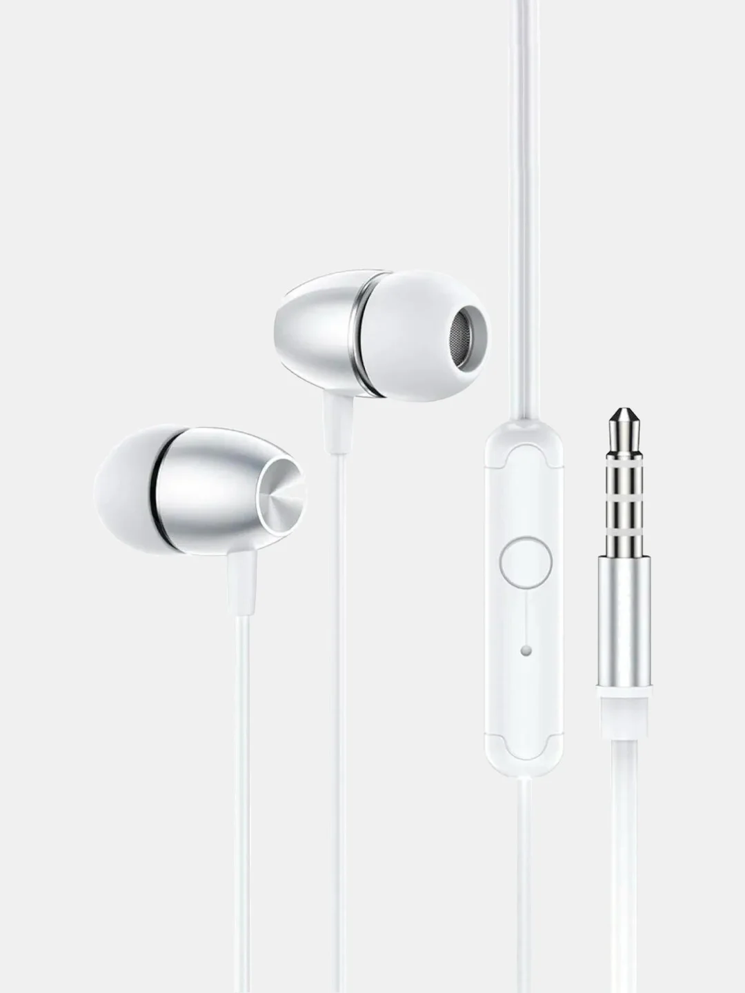 Серый наушники с микрофоном Borofone с разъёмом 3.5 Jack