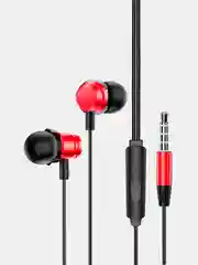 Бордовый наушники с микрофоном Borofone с разъёмом 3.5 Jack
