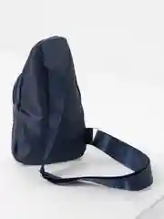 Темно-синий сумка через плечо, 3 отдела,USB разъем,мужская, кроссбоди, бананка на грудь