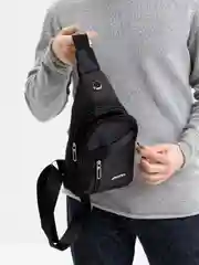 Черный мужская сумка через плечо