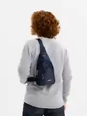 Синий мужская сумка через плечо