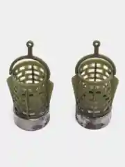 Зелёный хаки кормушка фидерная "Дюза", рыболовная, 2 штуки,  20 - 120 г