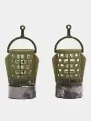 Зелёный хаки кормушка фидерная "Дюза", рыболовная, 2 штуки,  20 - 120 г